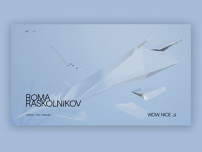 Hi, my name is Roma 3d design graphic design landingpage typography ui