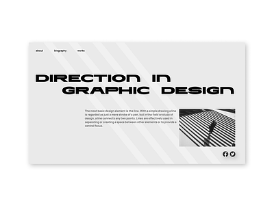 About direction design graphic design landingpage typography ui