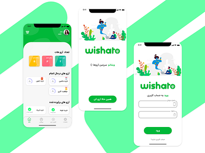 Wishato App app clean ui colorful designchallenge designwich mobile modern ui uidesign ux wish list wishlist