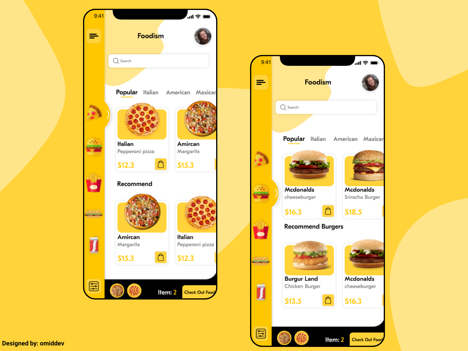 Food Delivey by Omid on Dribbble