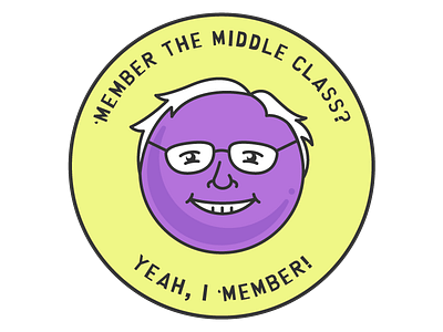 Member Bernies badge bernie sanders feel the bern illustration member berries middle class south park vector