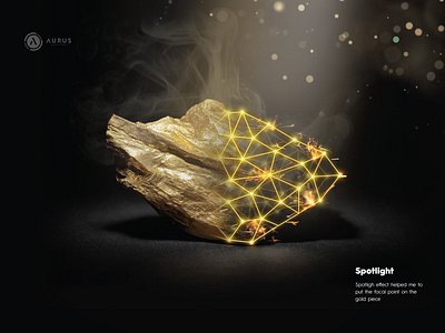 Blockchain, Tokenized Gold Cryptocurrency Creative Magazine Ad