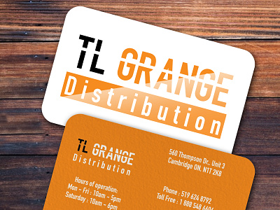 Business Card Orange branding design logo