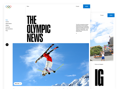 IOC art direction ui web web design
