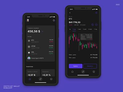 Crypto NFT wallet app application bank crypto crypto app design design app fintech nft nft app ui uiux ux uxui uxui design web design