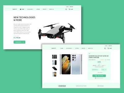 Electronics Store Web Concept colors concept ecommerce egypt graphic design ui web