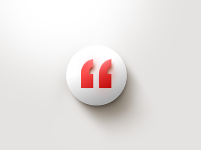 Quotes Icon android app application icon light minimal quotes shadow typography