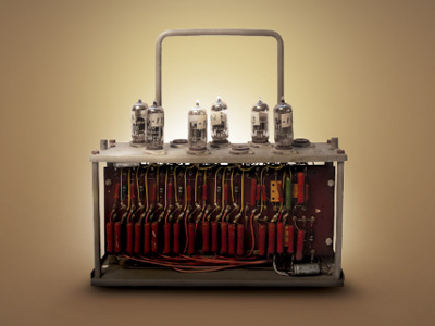 Calcolatrice elettronica Pisana 150 anni cep glow italia light steampunk
