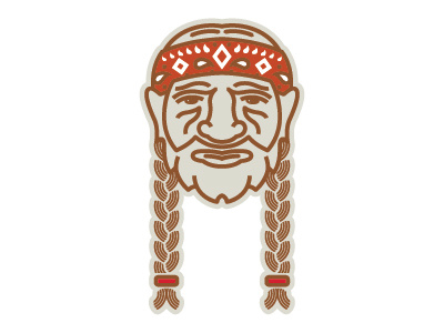 Willie Icon icon thick thin lines willie nelson