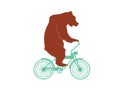 Bears & Bikes bears bikes illustration