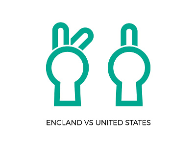 England vs United States icons uk us wayfinding