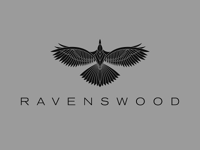 Ravenswood Logo branding illustration logo ravenswood thin lines