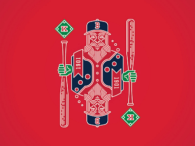 King Of Diamonds boston fenway green monstah illustration king of diamonds redsox wicked