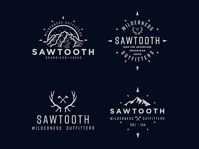 Sawtooth Wilderness Outfitters badge badgedesign branding graphic design idaho illustration logo logo design sawtooth sawtoothwilderness