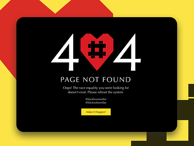 404 page. DailyUI #008 challenge