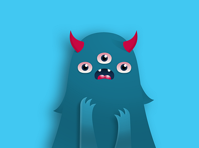 Scary Monster 😈 - vector training with tablet creativity design illustration monster tablet vector