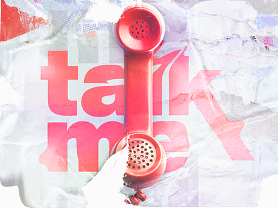 Talk Me 80s style art branding design illustration typography