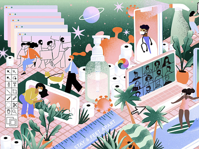Covid Summer(2020) design illustration vector