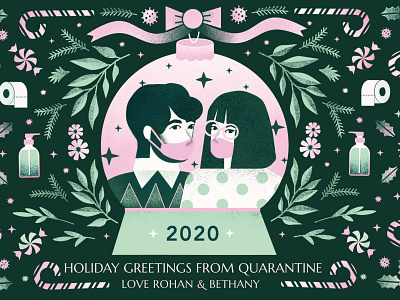 Holiday Card 2020 holiday card illustration portrait