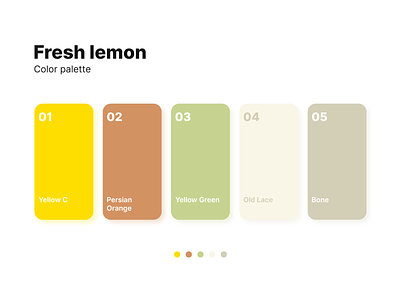 Fresh lemon color palette