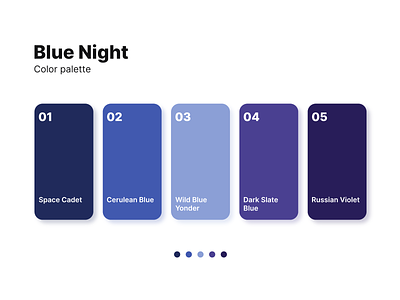 Blue night color palette