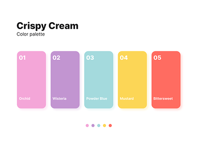 Crispy cream color palette blue branding color palette colors design graphic design logo minimalist orange palettes pink ui yellow