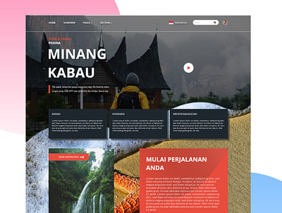 Desain Web Tour Travel design ui uidesign user experience userinterface ux web design web development webdesign website design