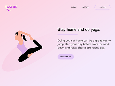 Daily UI 003 | Landing page 003 daily 100 challenge daily ui dailyui design illustration landing page ui yoga yoga illustration