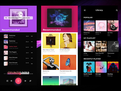 Daily UI 009 |  Music app