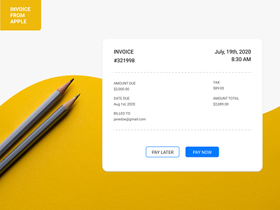 Daily UI 046 | Invoice daily 100 challenge daily ui design