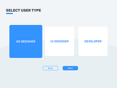 Daily UI 064 | Select User type daily 100 challenge daily ui design ui