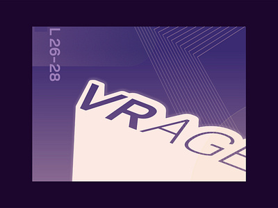 Virtual Reality Art Gallery Experience (VRAGE) exhibition glow gradient identity poster poster design type typography virtual reality vr