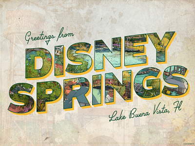 Greetings from Disney Springs! disney disney springs florida old orlando postcard vintage