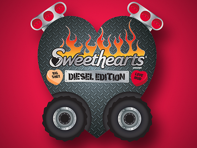 Monster Truck Concept candy carbon flames packaging trucks wheels