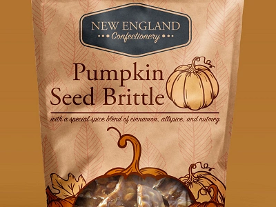 Pumpkin Brittle Packaging brittle candy craft fall food packaging pumpkin snack standup bag