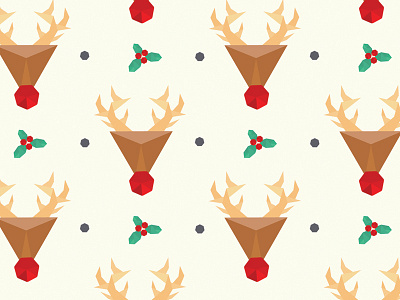 Geometric Reindeer Pattern christmas holiday illustration pattern reindeer surface design textile