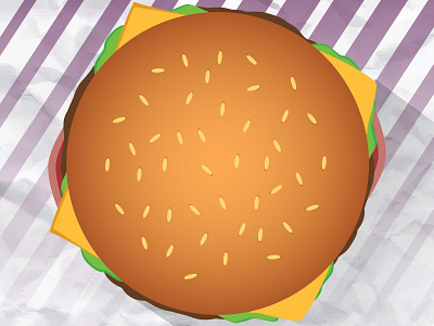 Royale With Cheese bun burger fast food food illustration