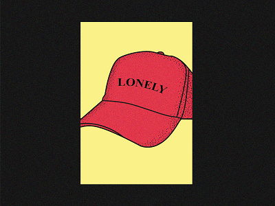 Lonely art black conceptual hat illustration lonely red shading stipple trump tyler the creator vector
