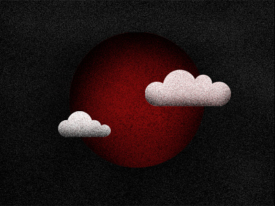 scum of a land that transcend two surfaces art black conceptual illustration landscape lonely red shading stipple sun sunset vector