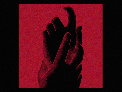 don't let go art black conceptual frank ocean hand hands illustration ocean red shading stipple vector