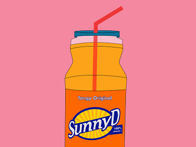 Movin' to LA, now I'm sippin on Sunny D art conceptual drink illustration logo love noname orange orange juice saba shading smino sunny day sunny delight sunnyd vector