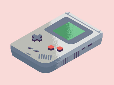 Gameboy (1989) art conceptual game gameboy gaming handheld illustration love nintendo pokemon shading stipple vector video game