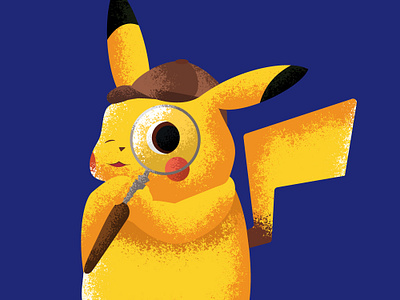 That's Very Twisty art conceptual detective pikachu illustration love movie pikachu pokemon shading stipple twist vector