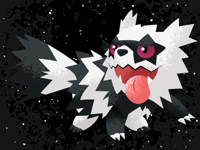 Galarian Zigzagoon art conceptual galar galarian illustration love pokemon shading shield stipple sword vector zigzagoon