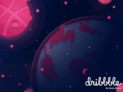 Our planet seen from Dribbble branding design dribbble flat illustration sketch uid vector