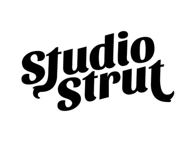 Studio Strut blackandwhite blue blueion boots graphicdesign ion ligatures logo simple strut studio studiostrut type typography
