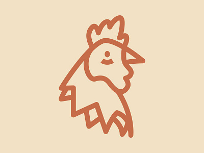 Rooster Head badges branding flat icons illustration illustrator lines logos vector