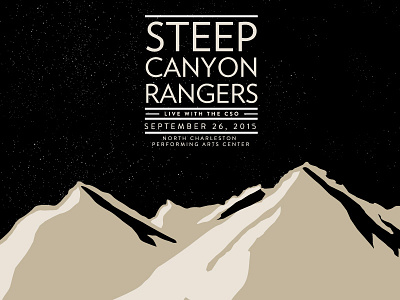 Steep Canyon Rangers poster band branding flat illustration illustrator lines poster print vector