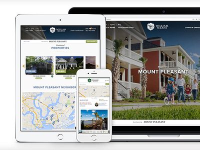 William Means Real Estate - Responsive Site mobile real estate website responsive site tablet