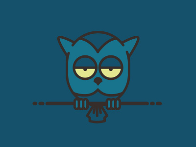 An Owl adobe blue blue ion flat illustration a day illustrator owl vector